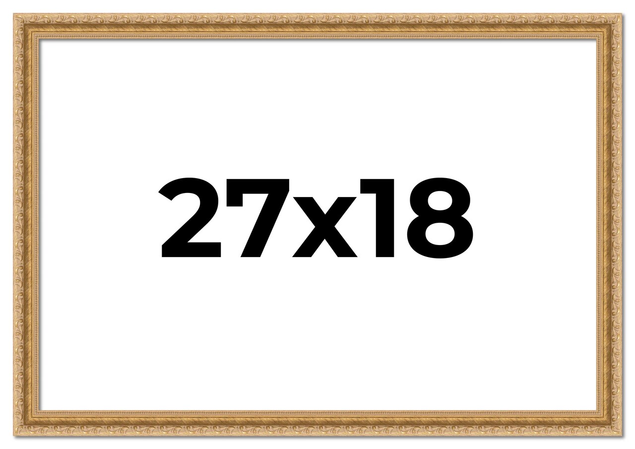 Refined Gold Picture Frame - UV Acrylic, Backing Board, Hanging Hardware Included